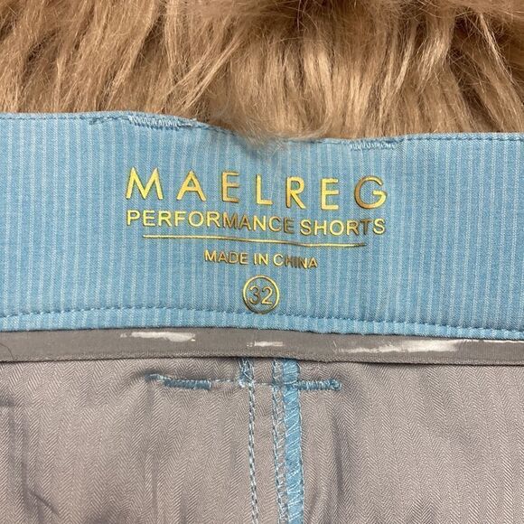 Maelreg Men’s Proflex Sky Blue Pinstripe Active Golf Casual Shorts Quick-dry - Picture 5 of 15
